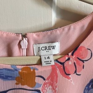 Pink Flowery J CREW Sz 14 dress